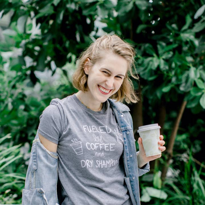 Fueled by Coffee T-Shirt for wholesale by Give a Damn Goods