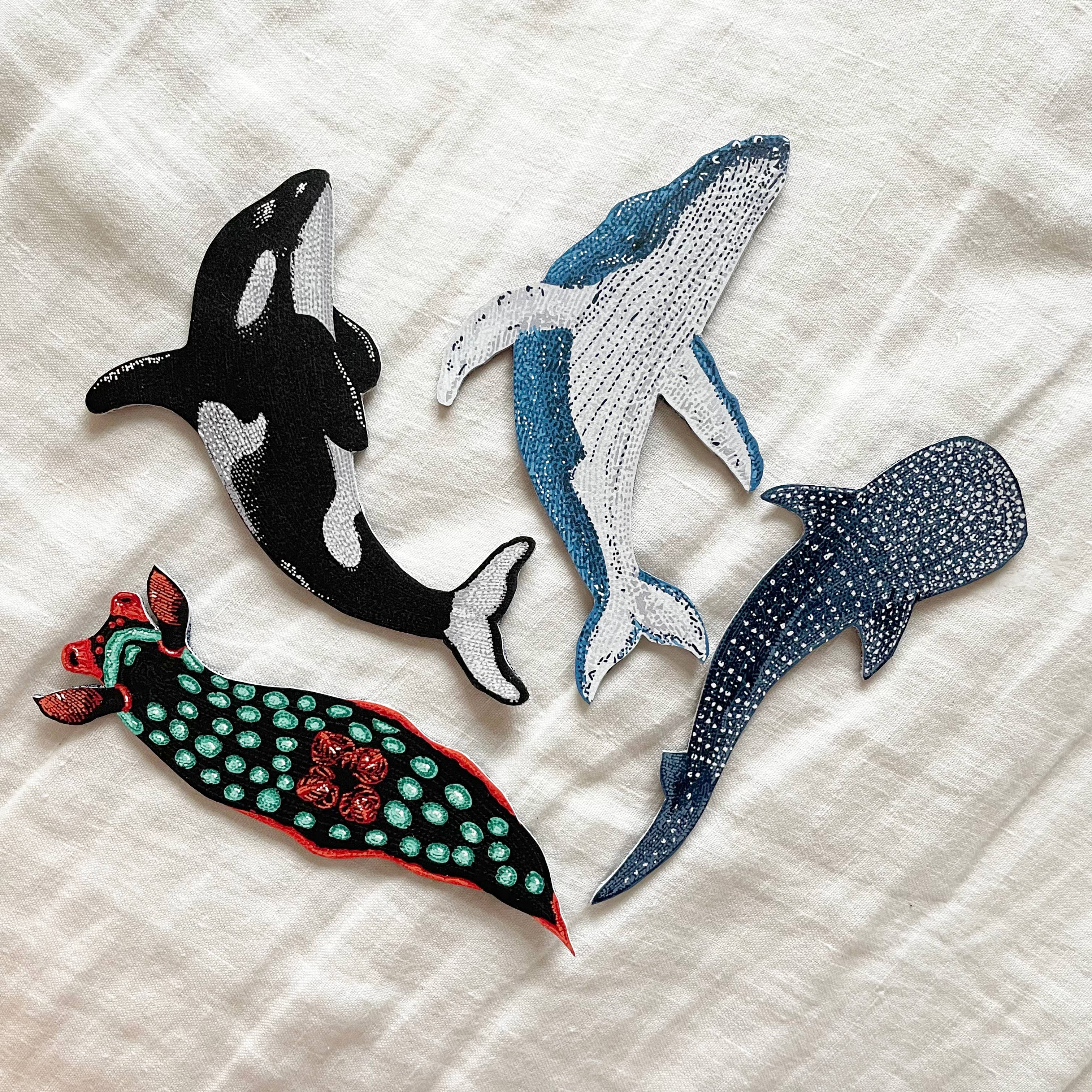 Kelsey Emblow Illustration - Vente Marque-page - Marque-page en cuir Whale Shark6