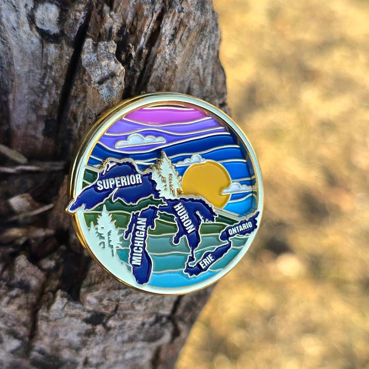 Art Factory LLC - Wholesale Lapel Pin/Button - Great Lakes spinning enamel pin4