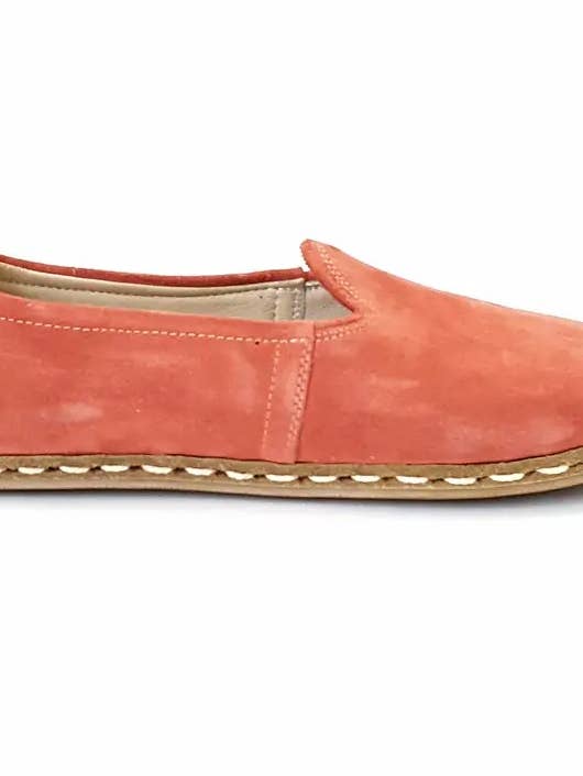 Emir Loafers in Coral Suede (Unisex) for wholesale by Nidalu Handmade