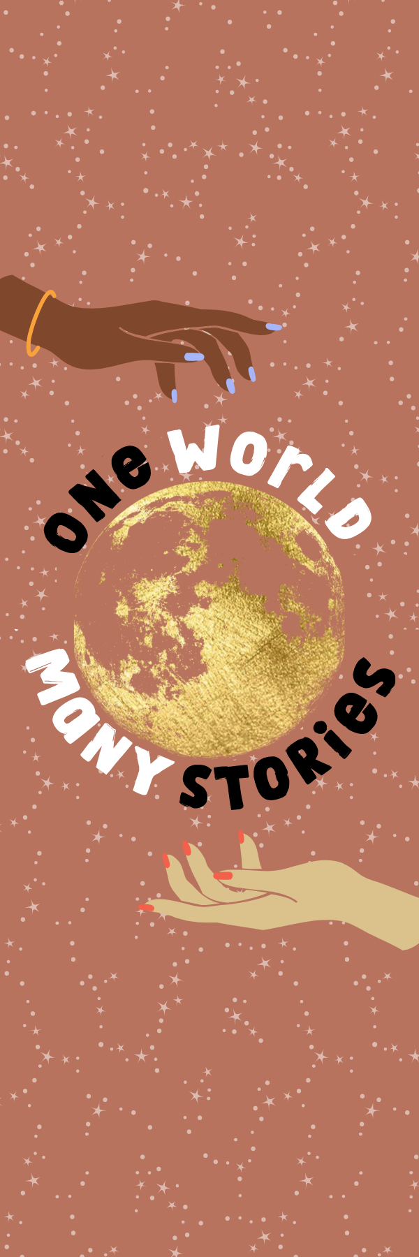 Zella & Co. - Wholesale Bookmark - One World Many Stories Laminated Bookmark1