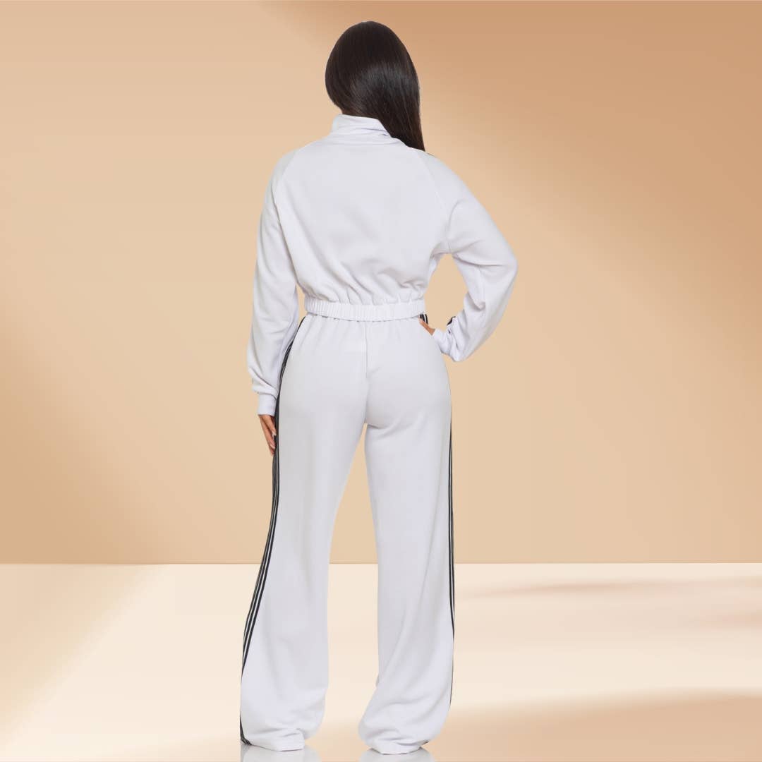 Celystrends - Wholesale Tracksuit - Women's - Tracksuit 2 piece set Zip Up Sweater Wide Pants1