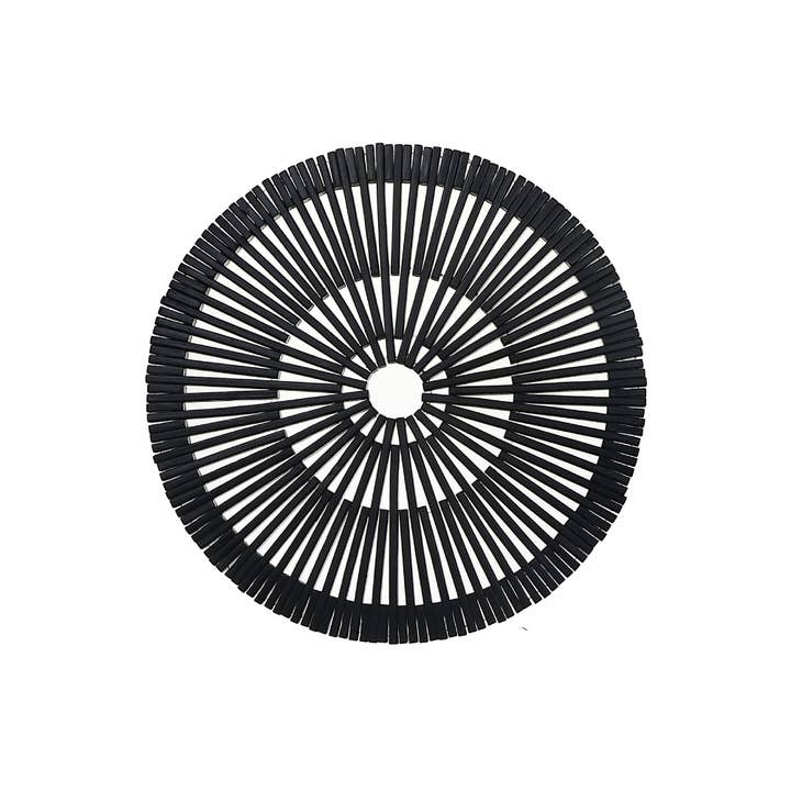 Round Heavy Bamboo Placemat Black for wholesale on Faire