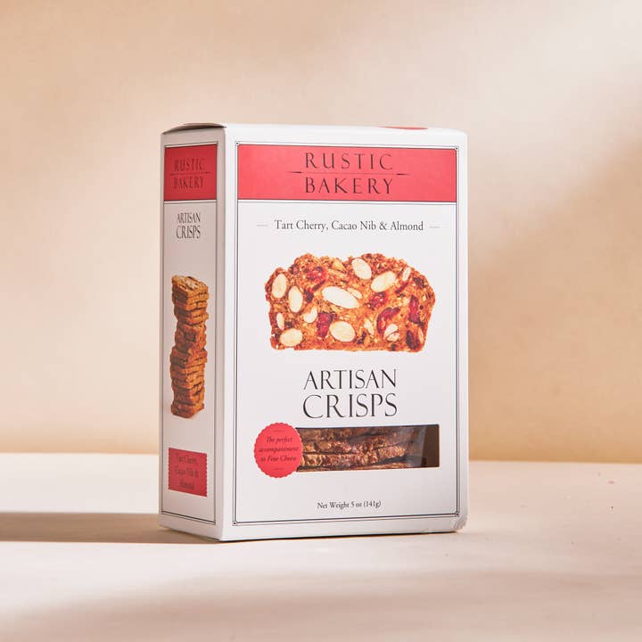 Rustic Bakery - Wholesale Crackers - Artisan Crisps - Tart Cherry, Cacao Nib & Almond Box