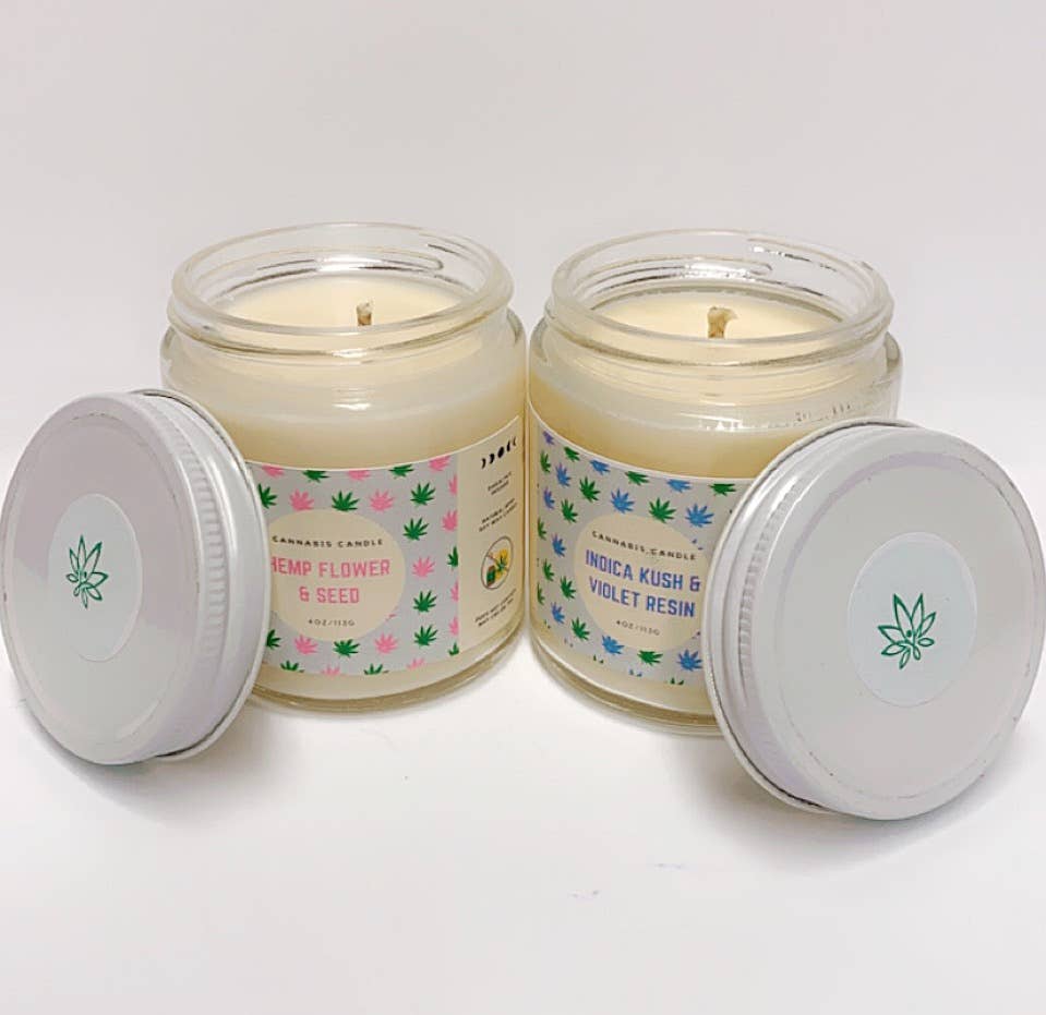 Daralyn's Designs - Wholesale Jar/Filled Candle - Cannabis Candle | 4oz | Hemp Wax10
