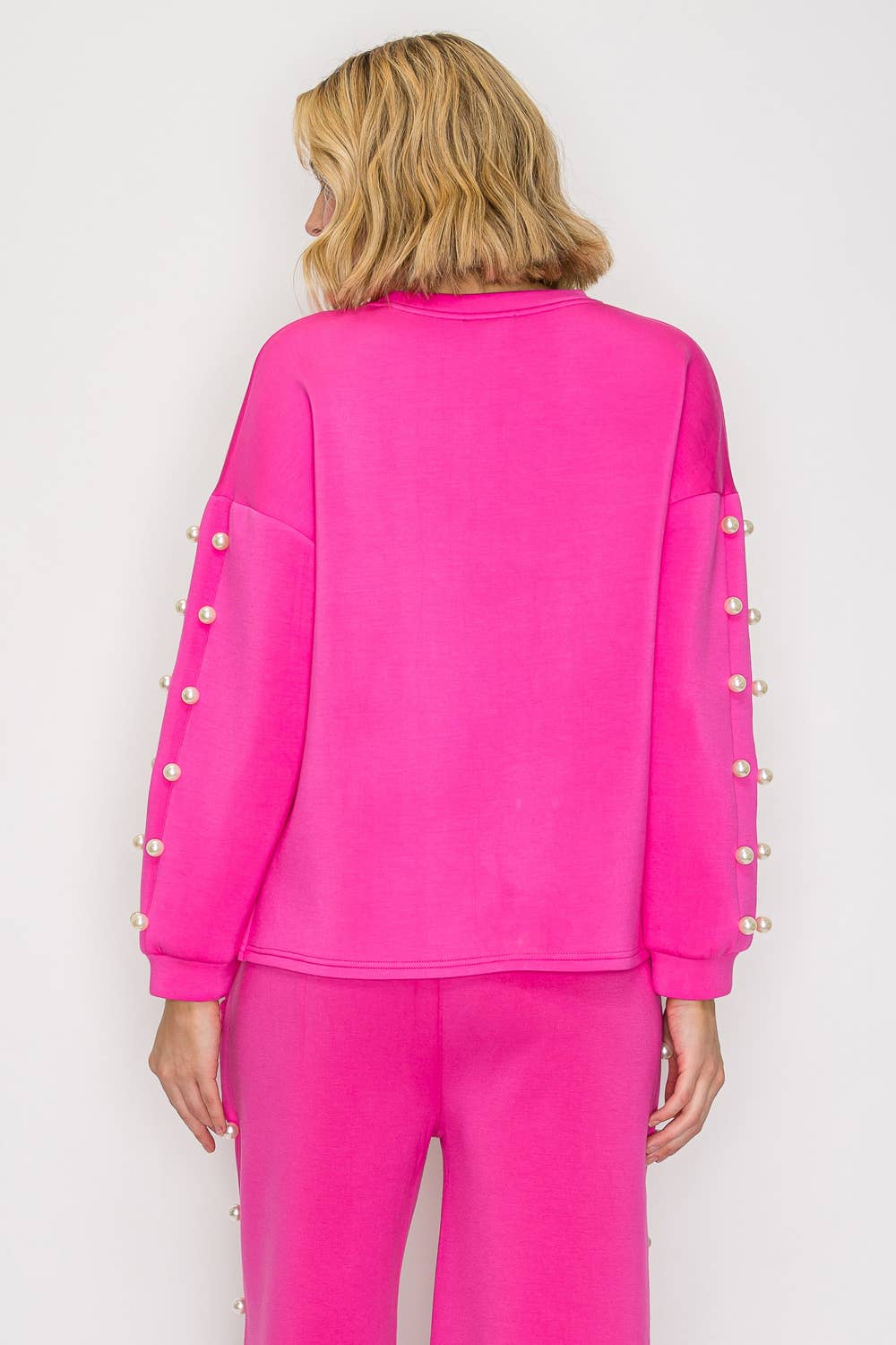 Joh Apparel - Venta al por mayor Jersey corto de punto - Mujer - Top de perlas Katri Stretch French Scuba41