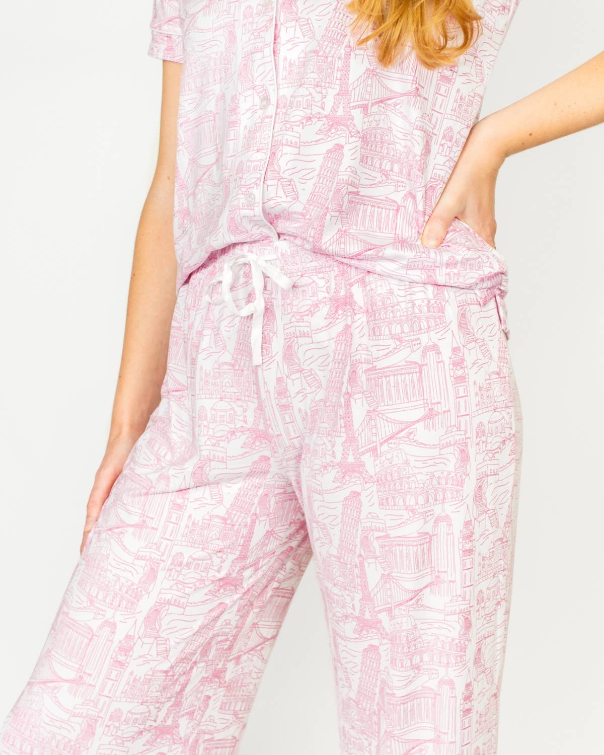 The Royal Standard - Wholesale Sleepwear Bottom - Women's - World of Wonder Sleep Pants   White/Pink   -Asst.2