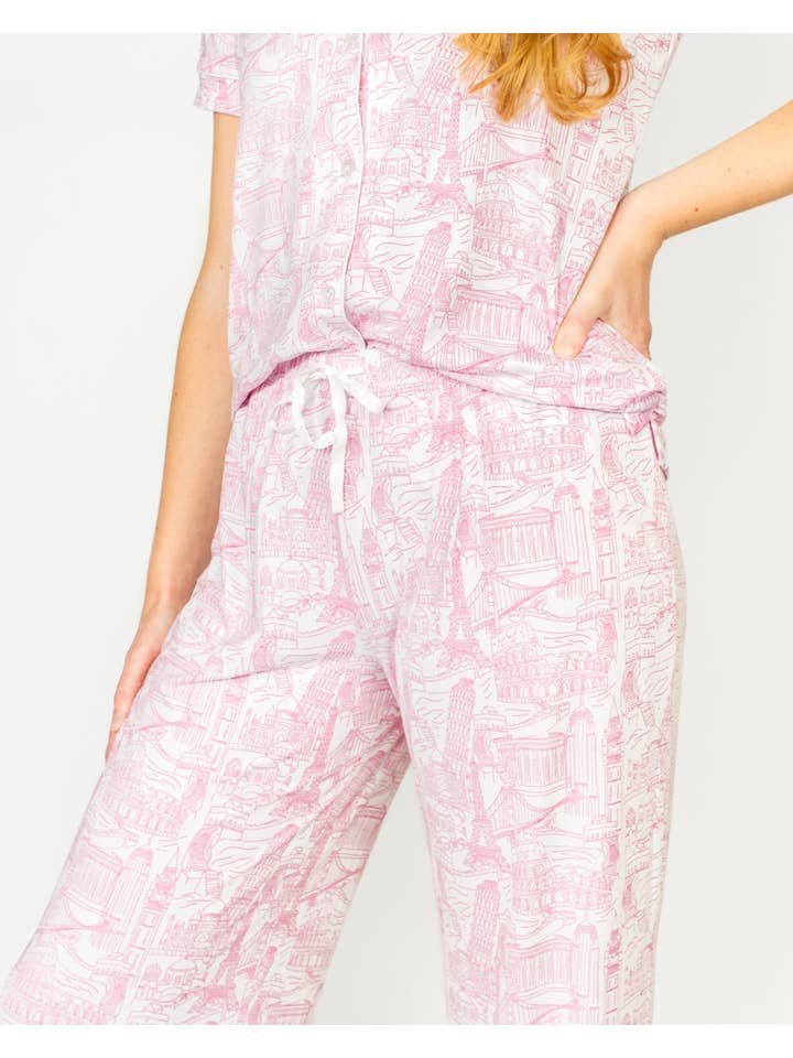 The Royal Standard - Wholesale Sleepwear Bottom - Women's - World of Wonder Sleep Pants White/Pink -Asst.2