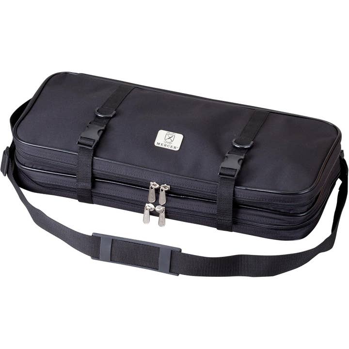 Barfly Mixology Gear & Mercer Culinary - Wholesale Knife Storage - Mercer Culinary Double-Zip 17-Pocket Knife Case, Black