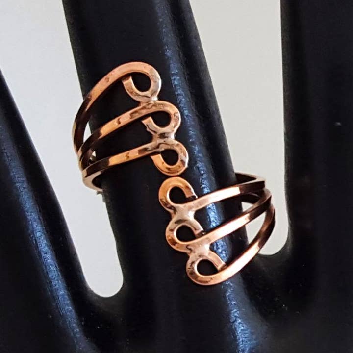 Costello International - Wholesale Cocktail/Statement Ring - Art Deco Pure Healing Copper Rings7