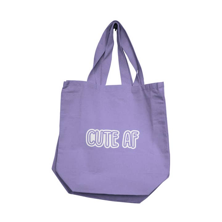 Reusable Totes – Cute AF – Lilac for wholesale by Nobu Toys