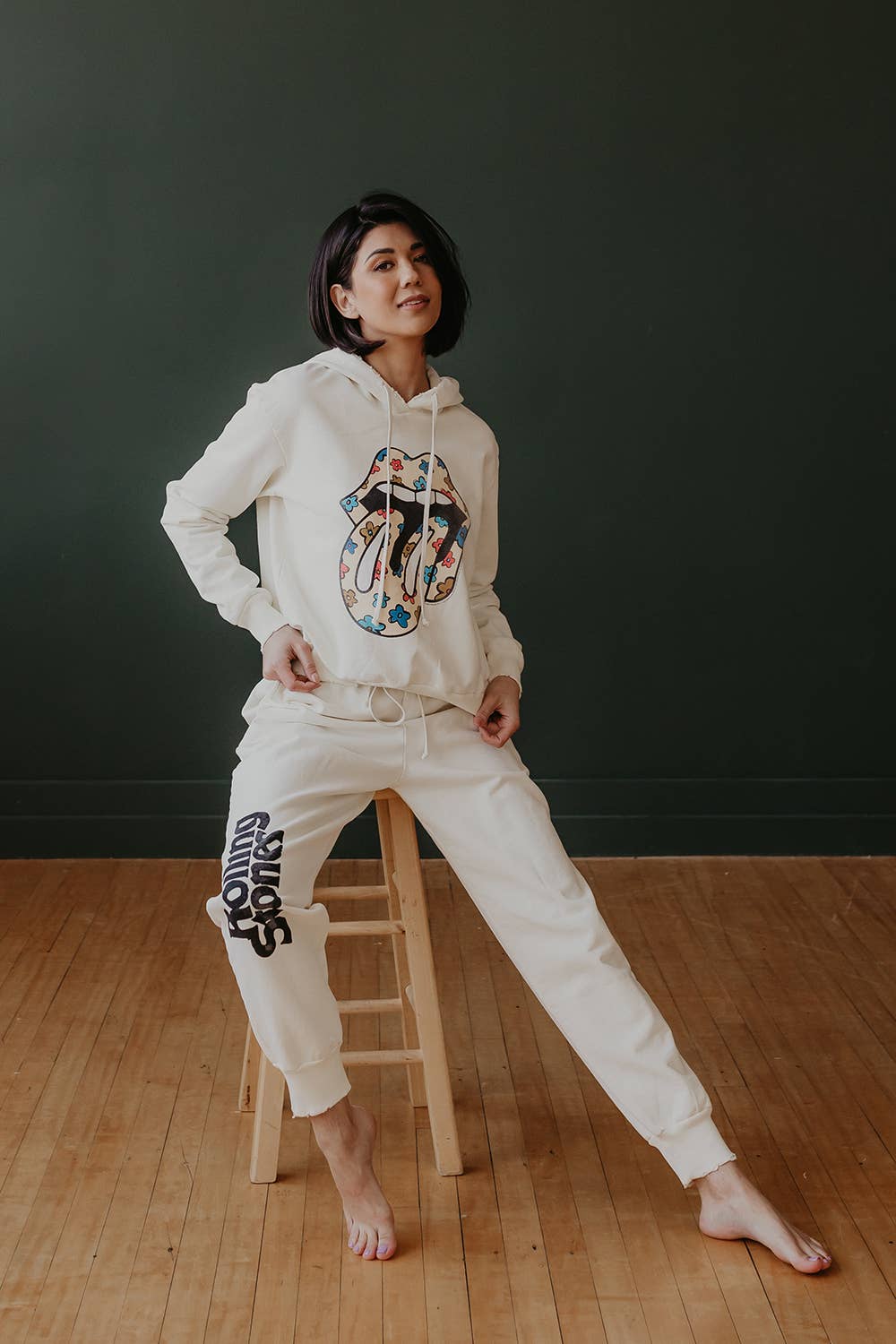 People Of Leisure - Wholesale Lounge Sweatpants/Joggers - Women's - Flower Power Stones Pants0