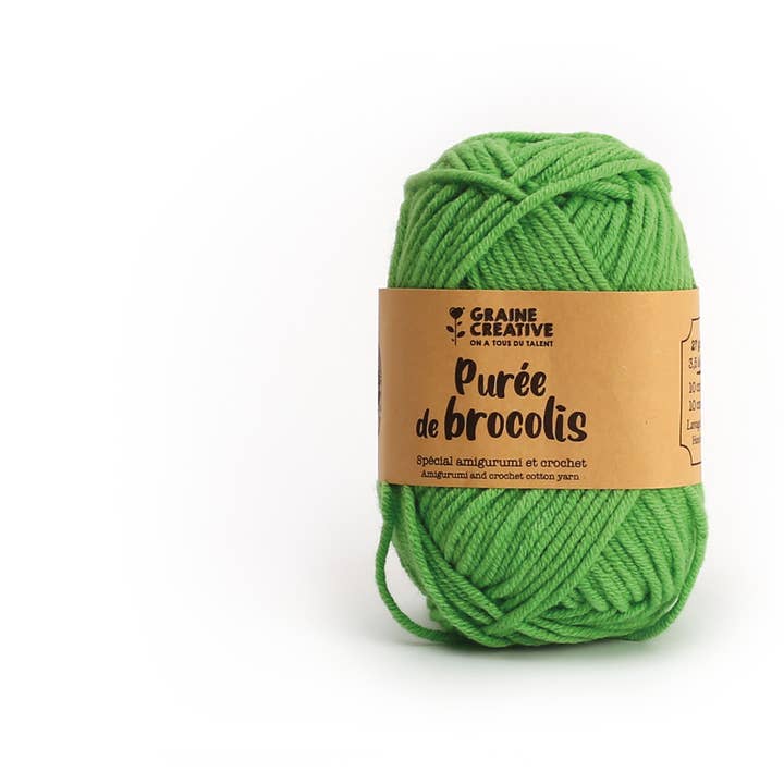 Graine Créative - Wholesale Yarn - APPLE GREEN COTTON YARN SPECIAL AMIGURUMI BROCCOLI PURÉE