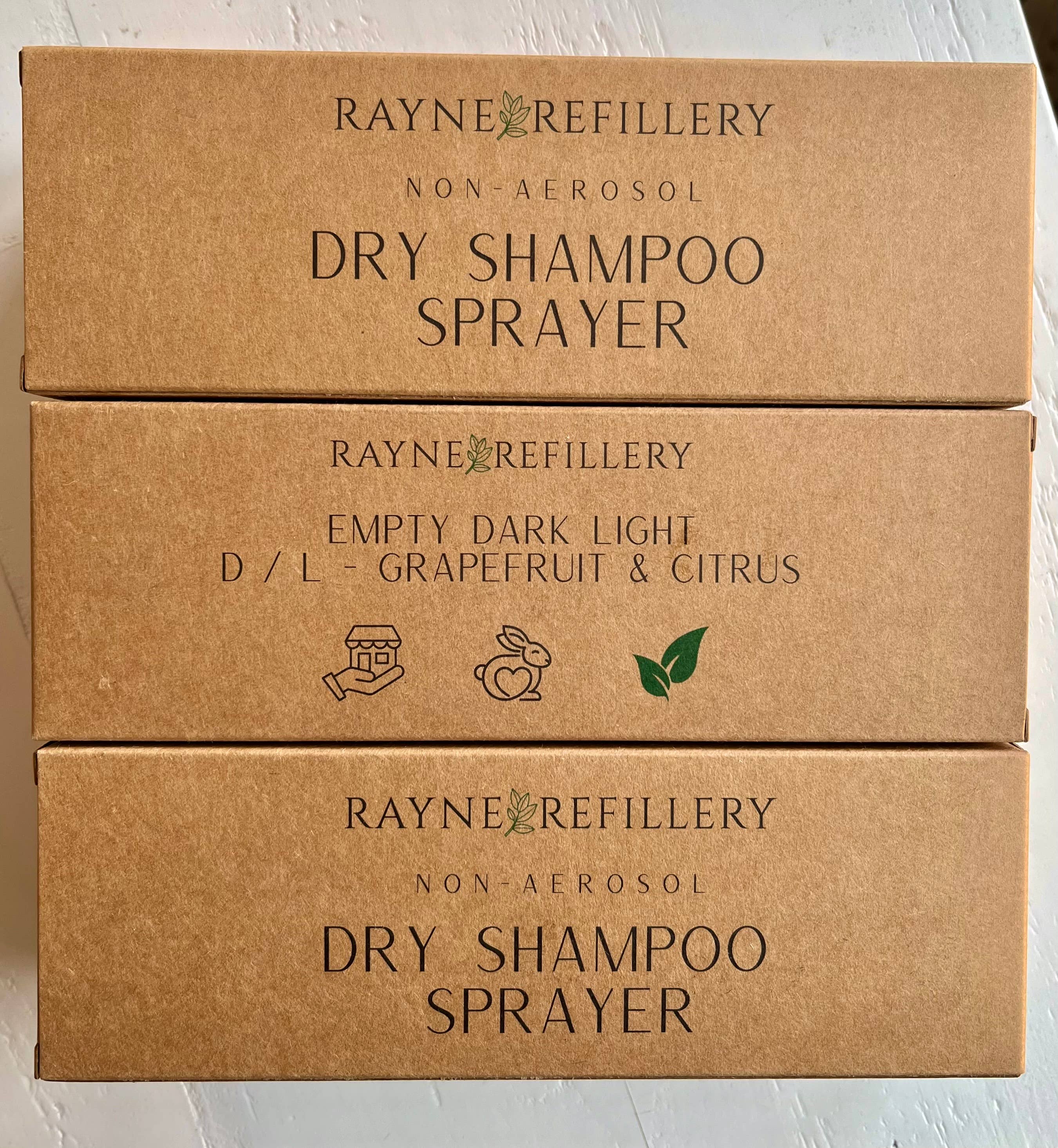 Rayne Refillery - Wholesale Dry Shampoo - Non Aerosol Dry Shampoo Sprayer - EMPTY2