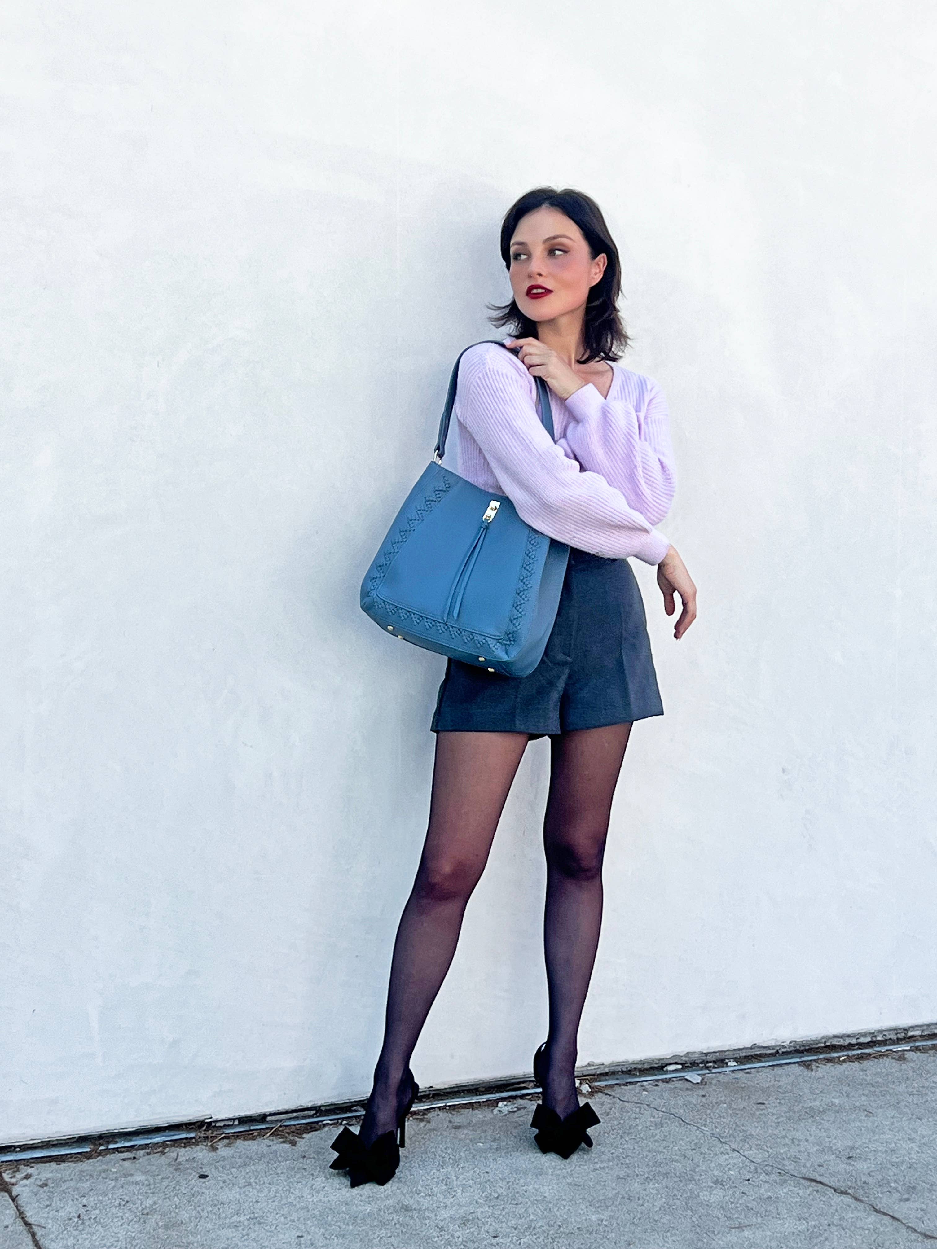 KAYLA+AVA - Wholesale Schoudertas - Dames - JEAN WHIPSTITCH SCHOUDERTAS10