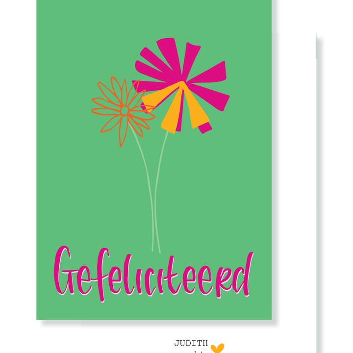 Kaart - Gefeliciteerd voor wholesale door JUDITH maakt