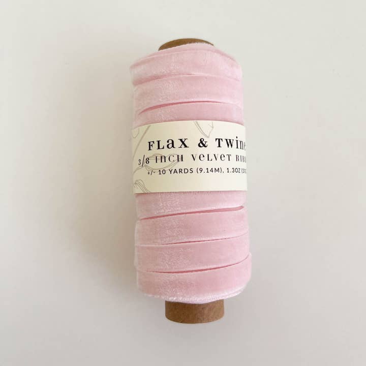 Flax & Twine - Wholesale Ribbon - Gift Wrapping - Flax & Twine 3/8" Velvet Ribbon - 10 Yards17
