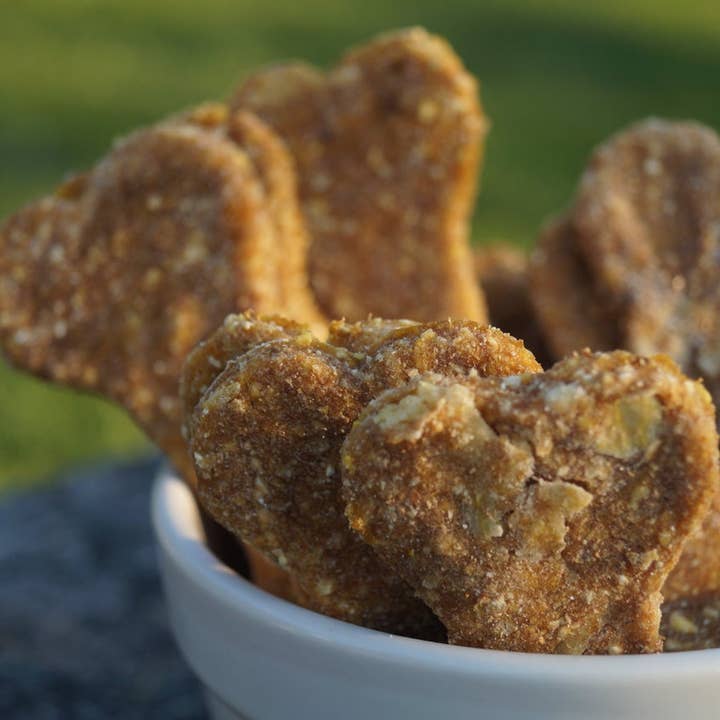 Mini Banana Bones - 8 oz Bag - Dog Treats for wholesale by Pupster Bakery