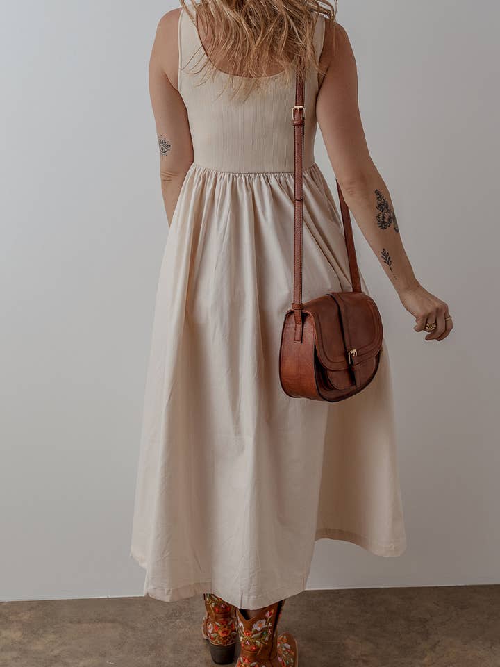 As shown Ribbed Scoop Neck Sleeveless Maxi Dress | S-XL for wholesale on Faire