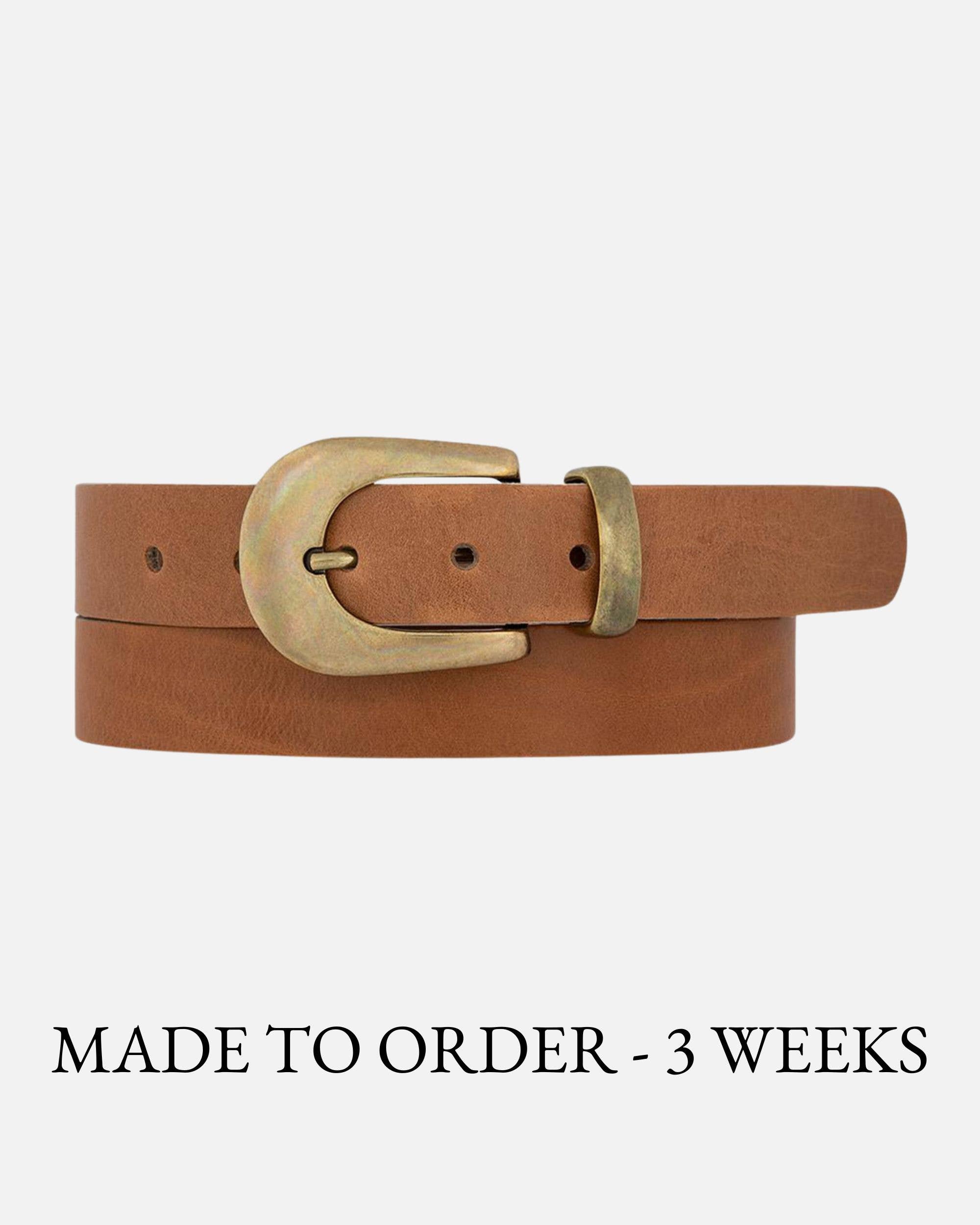 Amsterdam Heritage Leather Belts, Bags, Jackets & Apparel - Vente Ceinture – femme - FABRIQUÉ SUR COMMANDE Annie | Ceinture fine en cuir avec boucle dorée pour femme16