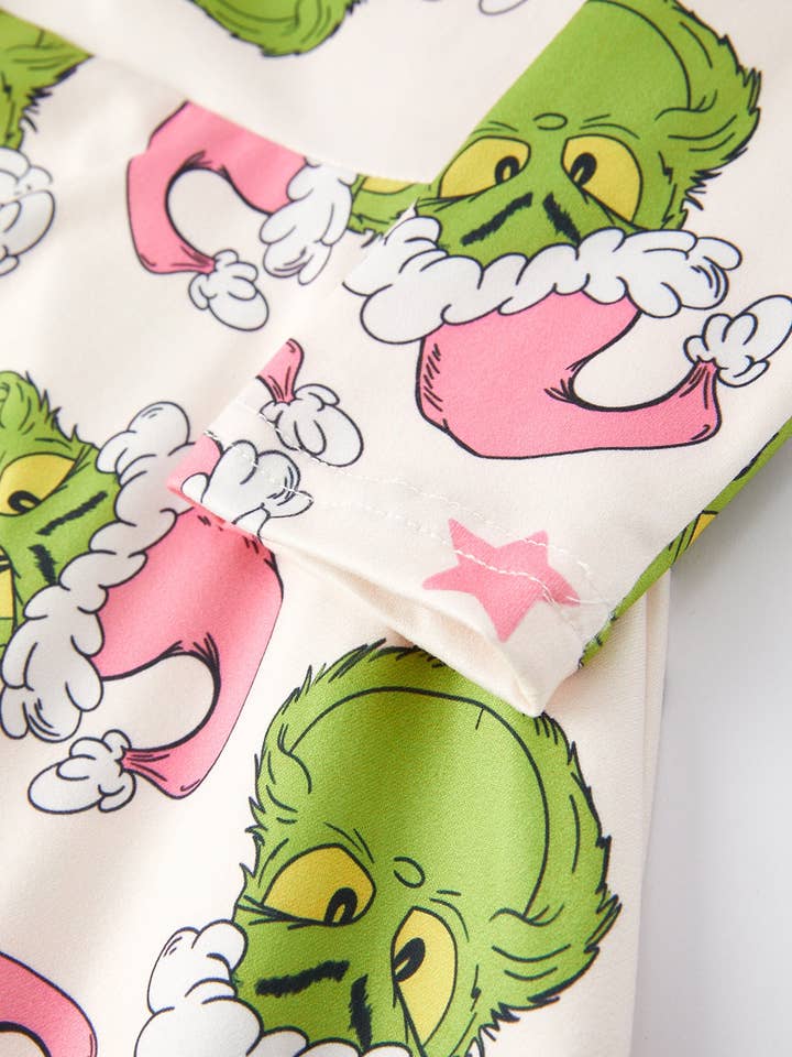 Rylee Faith Designs - Wholesale Dress - Kids - Christmas Cartoon Characters Print Girls Dress