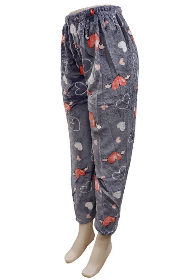 Cap Zone - Wholesale Sleepwear Bottom - Women's - Fuzzy Plush Lounge Pajama Pants3