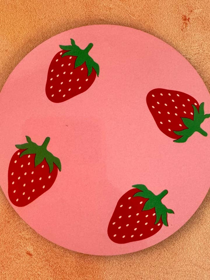 Mini strawberries Coaster for wholesale by Twisted Funky Soul
