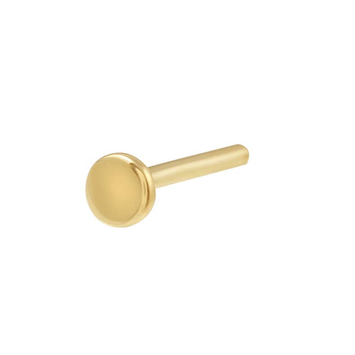 Piercing-zone - Wholesale Single Earring - 18G Threadless Labret Post – 14K Gold Flat Back – Multiple Sizes3
