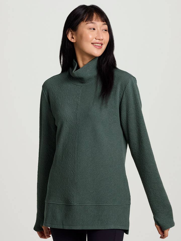 Pulôver de Gola Alta Jacquard de Estúdio por atacado de RBX Active