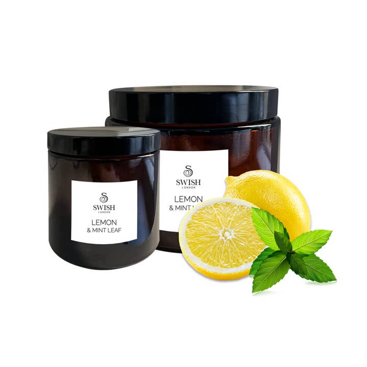 Huisdiervriendelijke kaars met soja- en kokoswas - Citroen en munt voor wholesale door Swish London