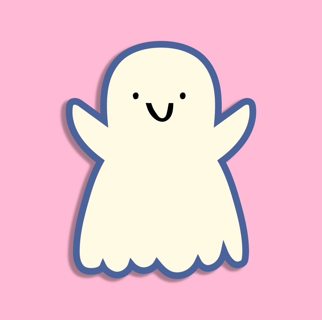 Rumble Cards – wholesale Sticker –  Ghost Sticker - Cute - Fun - Happy - Halloween - Die Cut 👻0