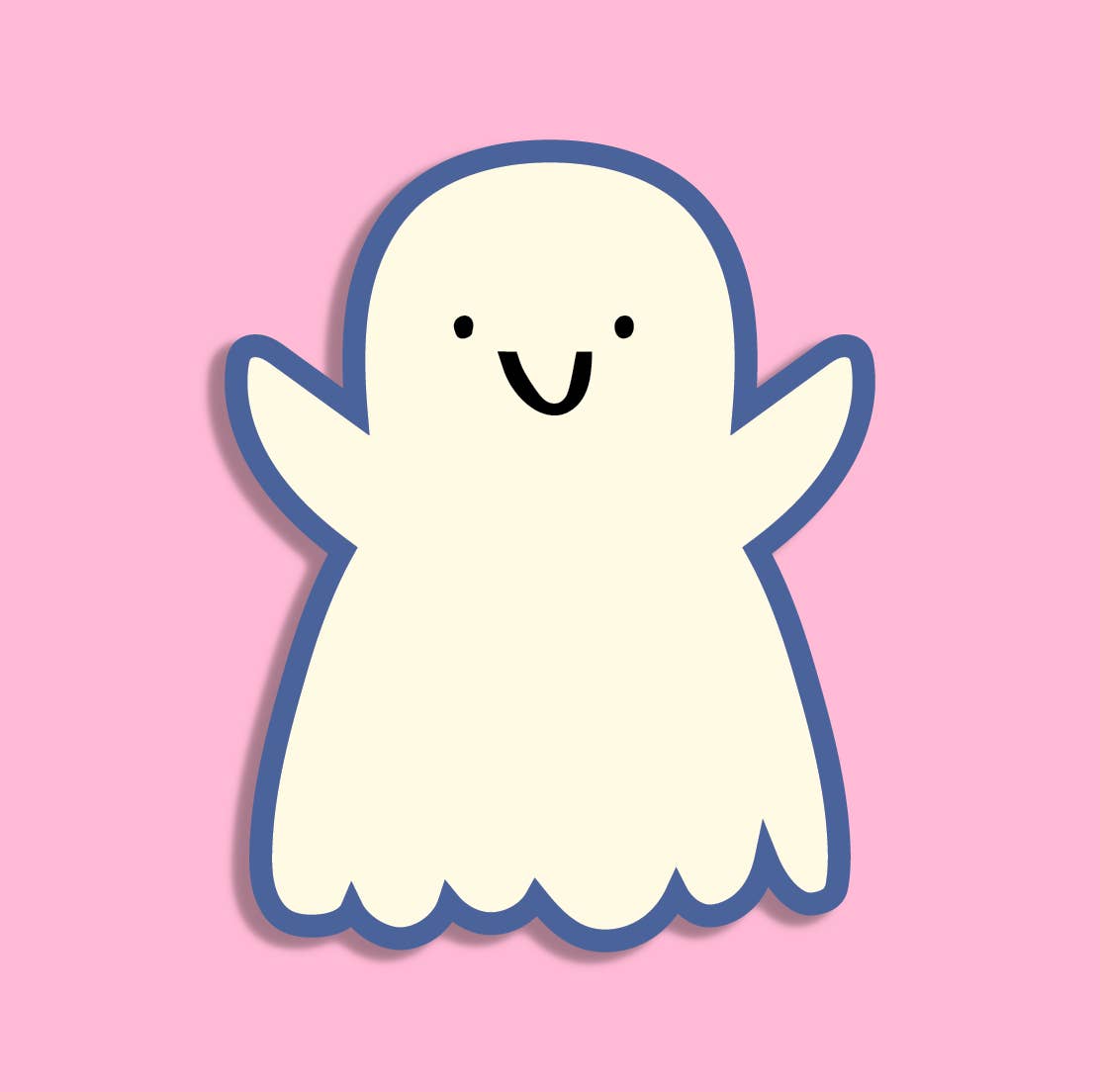 Rumble Cards – wholesale Sticker – Ghost Sticker - Cute - Fun - Happy - Halloween - Die Cut 👻