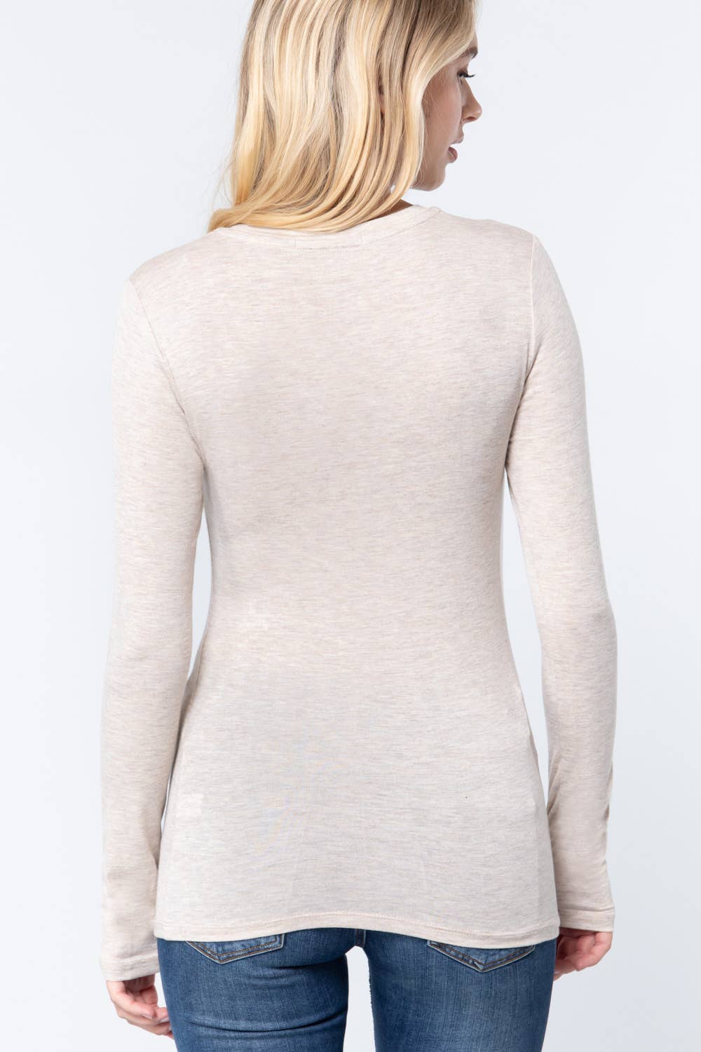 Vanilla Monkey - Wholesale Knit Top - Women's - Basic Solid Long Sleeve V-neck Top19