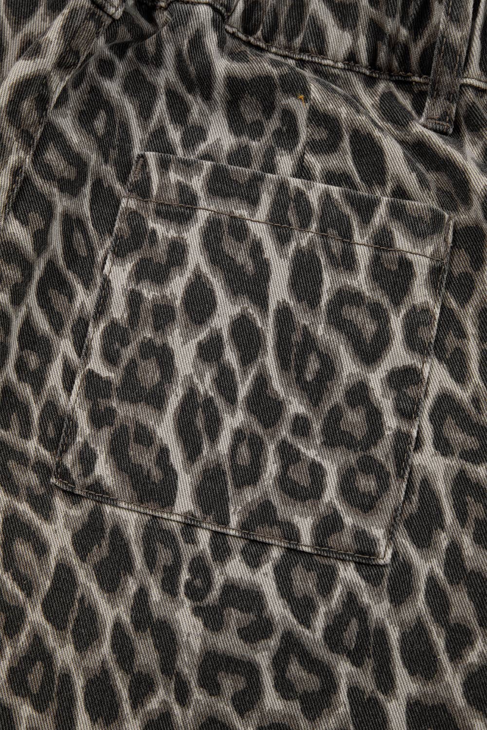 Yellow  LDC Leopard Straight Leg Jeans for wholesale on Faire4