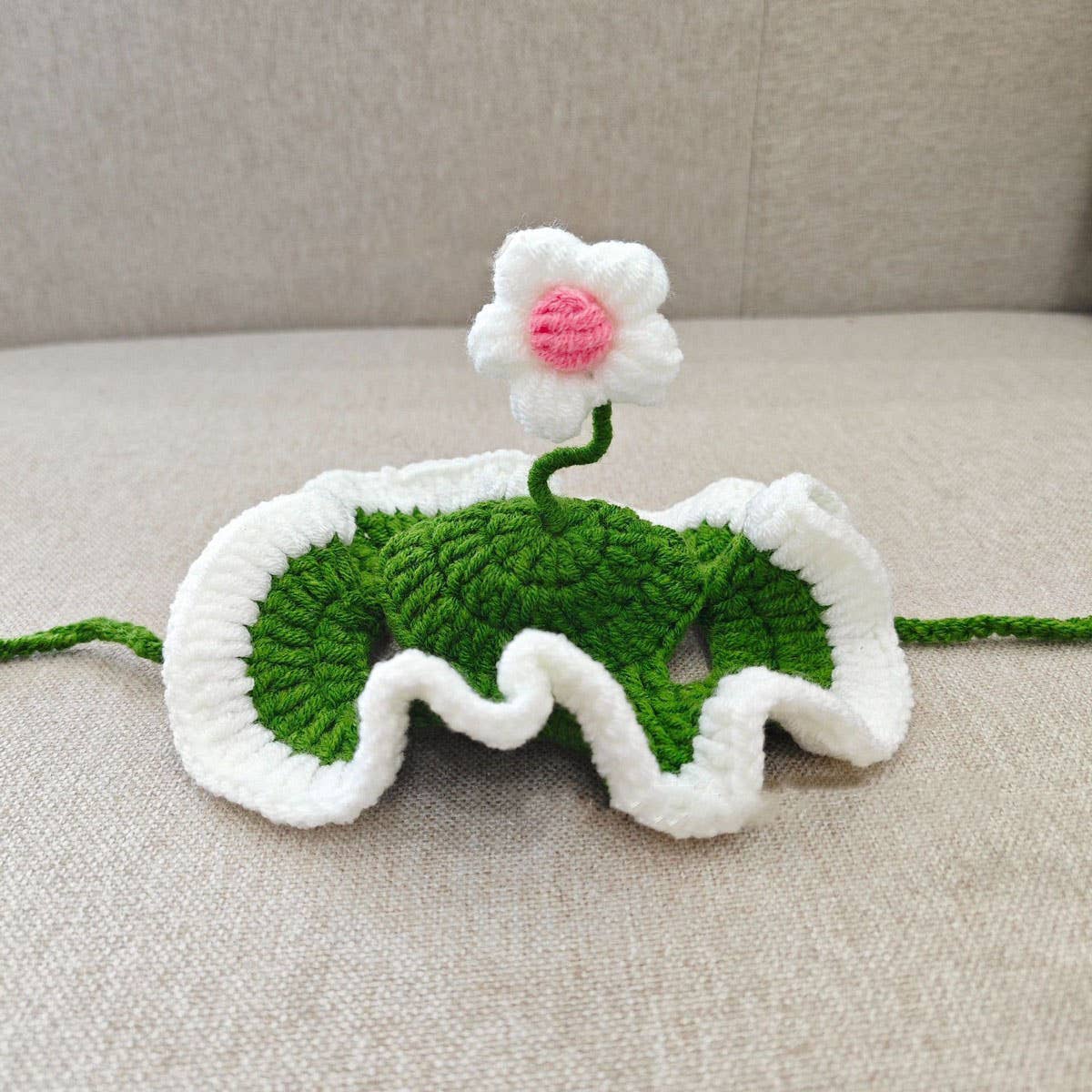 PAWPAWwholesale - Wholesale Pet Hat - Dog - Crochet Flower Sprout Hat for Cats & Dogs_CWAH36943