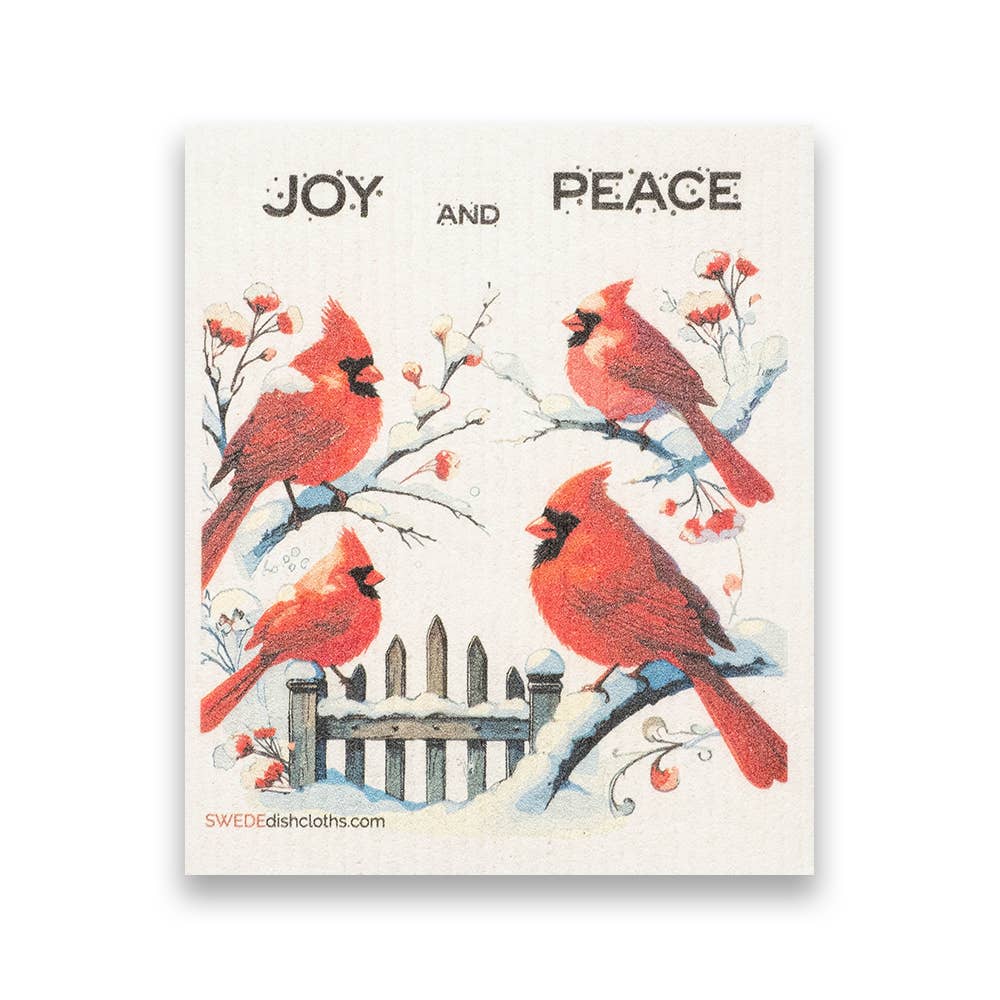 SWEDEdishcloths - Wholesale Dishcloth - Swedish Dishcloth Christmas 4 Cardinals