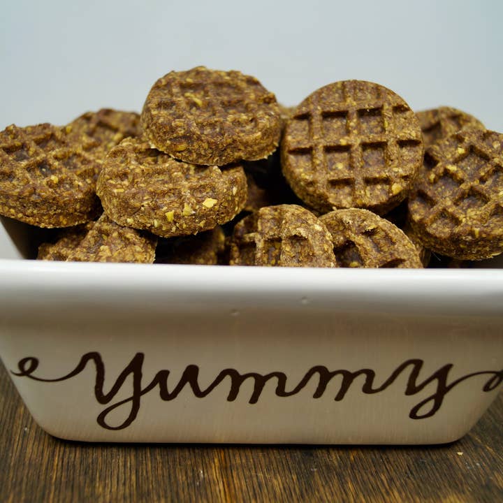 Pupster Bakery - Wholesale Pet Treats - Dog - "Chocolate" Waffles - 8 oz Bag2