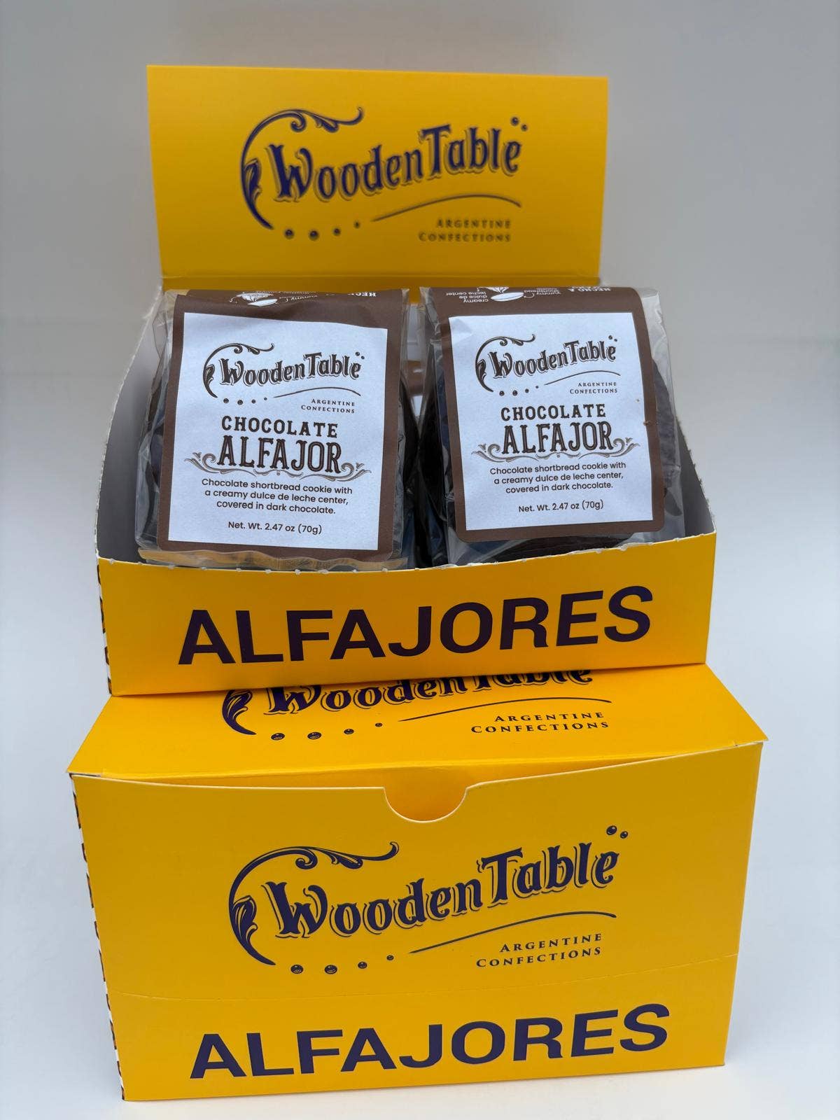 Wooden Table Baking Company - Vente Biscuits - Alfajores XL au chocolat noir (emballés individuellement)1