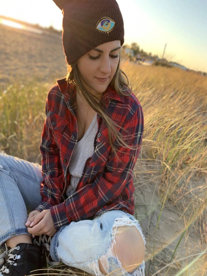 Maroon Seanoe Slouch Beanie for wholesale by SEA NO EVIL