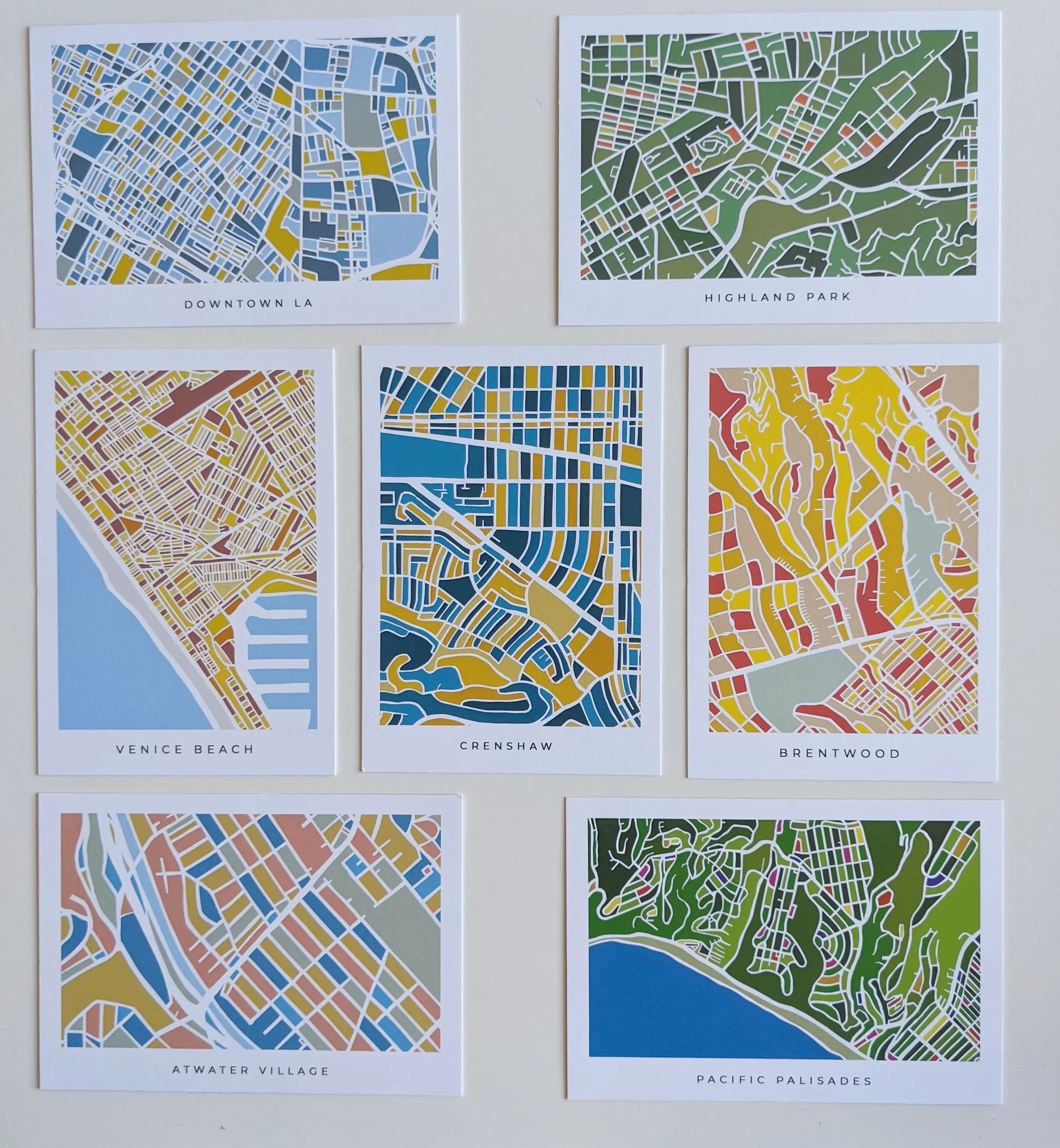 Faraway Places Paper - Wholesale Postcard Set - Los Angeles Neighborhood Print Postcards - Set of 141