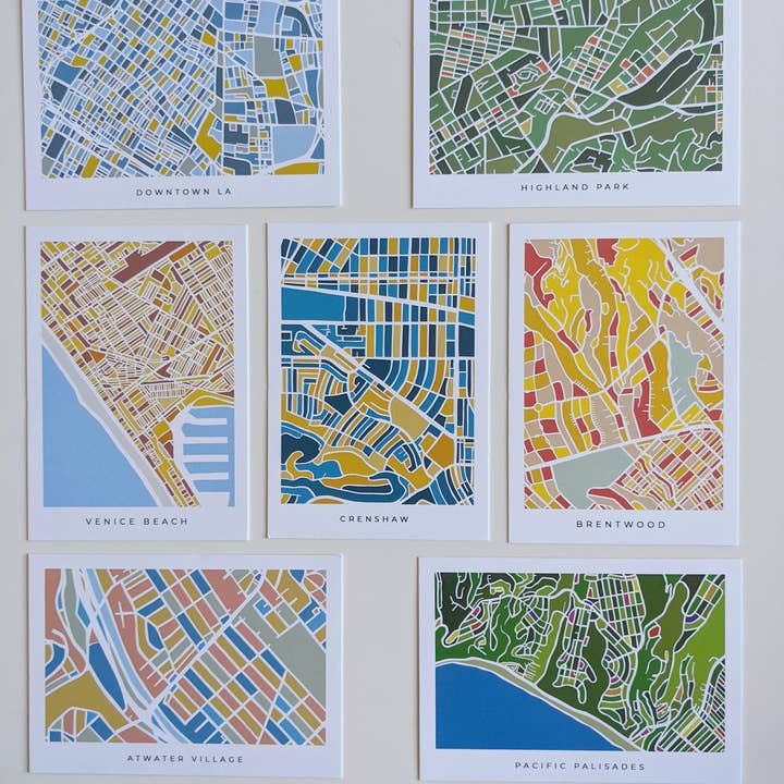 Faraway Places Paper - Wholesale Postcard Set - Los Angeles Neighborhood Print Postcards - Set of 141