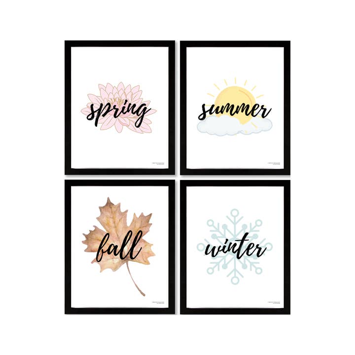 Home Art Print, Spring, Summer, Fall, Winter, Home Decor for wholesale by Terri's Design Studio