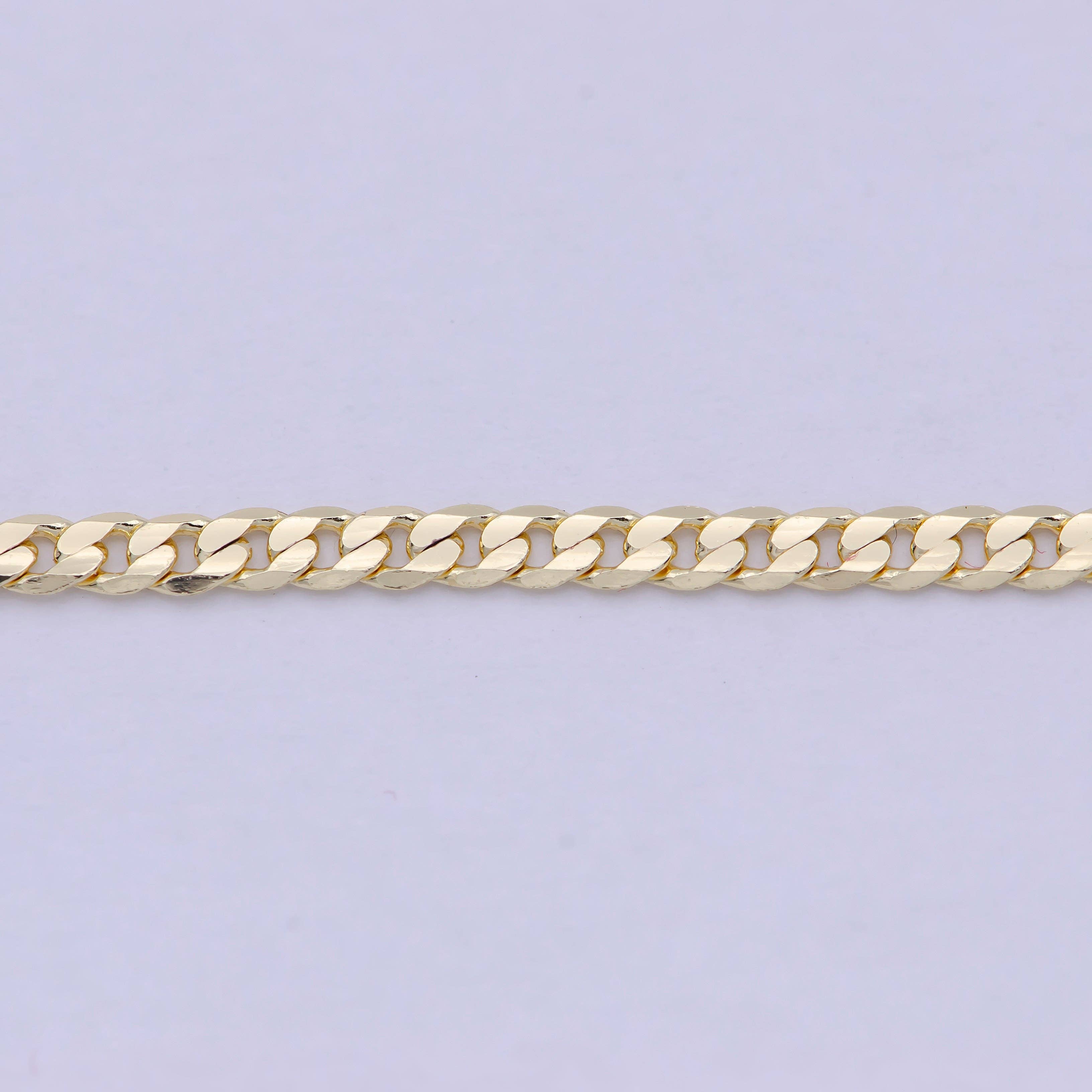 Aim Eternal – wholesale Link & chain necklace – 15.4" Dainty Miami Cuban Gold Curb Link Chain Necklace WA8292