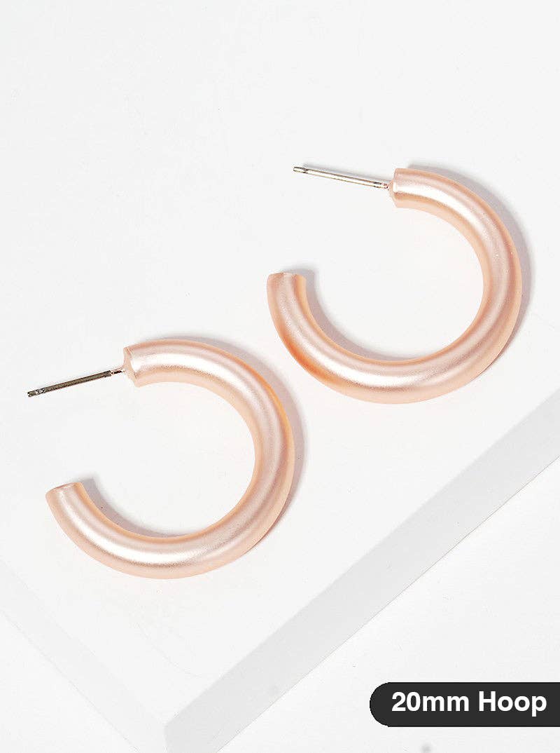 Wild Honey - Wholesale Hoop Earrings - 20mm Bold Brass Hollow Hoop Earrings5