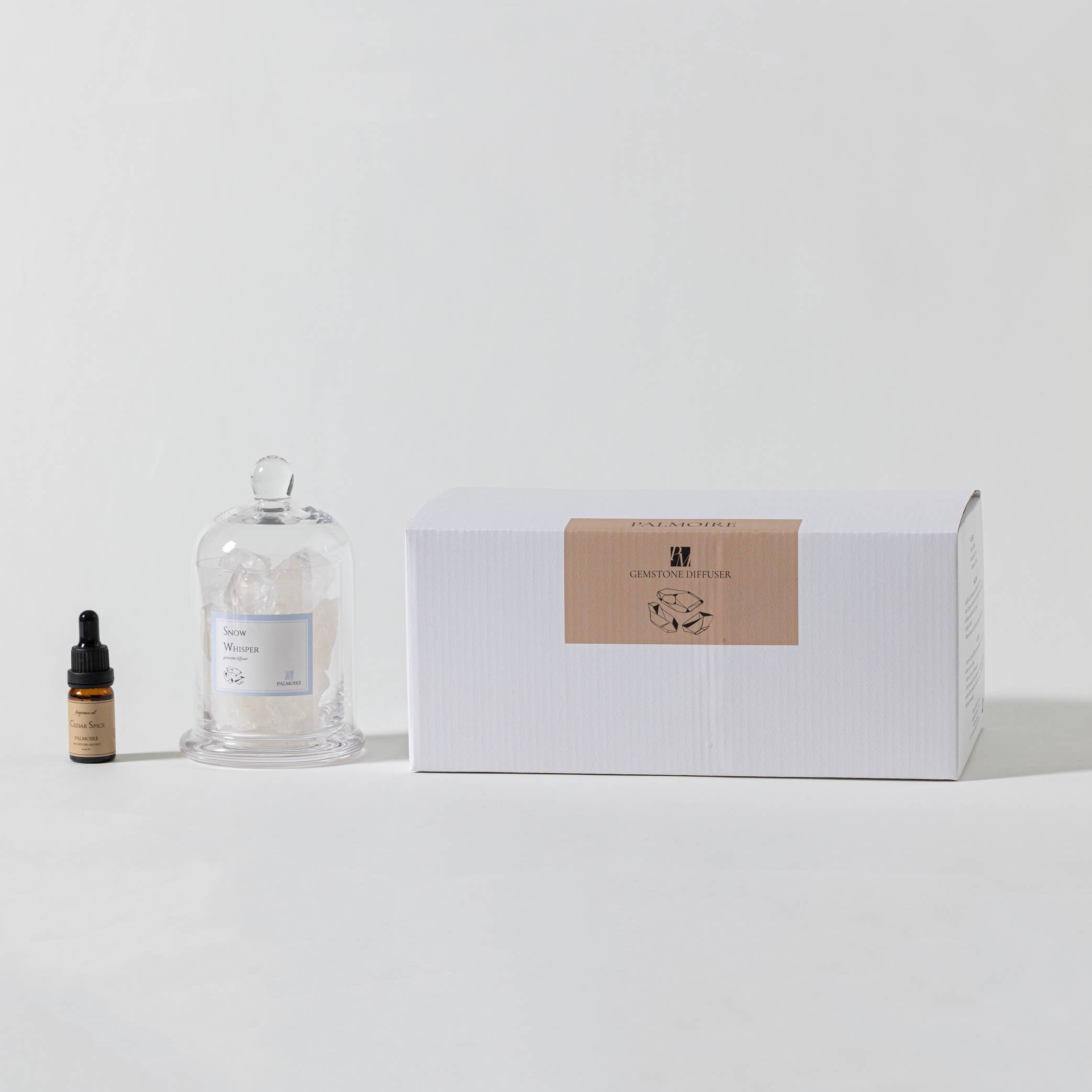 Palmoire Home Fragrance - Wholesale Reed Diffuser - Snow Whisper Gemstone Diffuser [lemon/jasmine]4