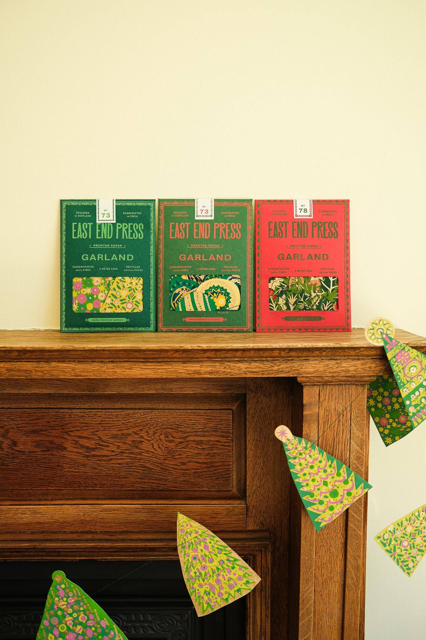 East End Press - Wholesale Bunting/Garland - UK/EU: Midcentury Trees Sewn Garland25