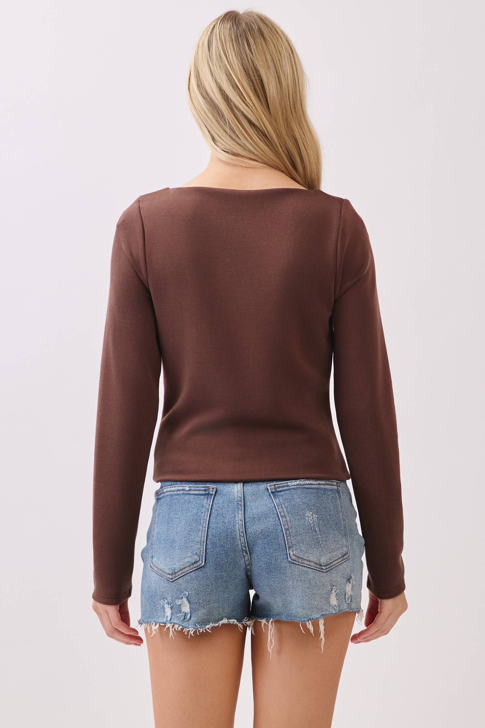 Final Touch - Wholesale Knit Top - Women's - Double Layer Boat Neck Long Sleeve Top - VT315343