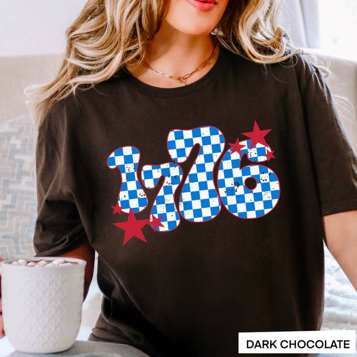 Shoppe SHC - Wholesale T-Shirt (Graphic) - Women's - USA Graphic Shirt | July 4th Graphic Tee | Gildan