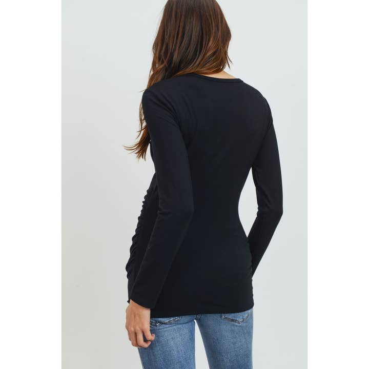 Hello Miz - Wholesale Top - Maternity - Long Sleeve Maternity Crewneck Knit Top5