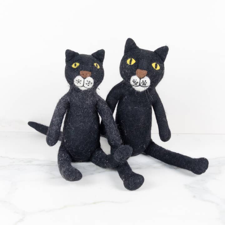 The Winding Road - Wholesale Stuffed/Plush Toy - Kids & Baby - Toys - Sitting Cat - Black - Small and Medium